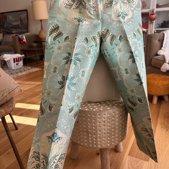 ETRO JACQUARD CIGARETTE TROUSERS- Size 40 Italian - Picture 5 of 16